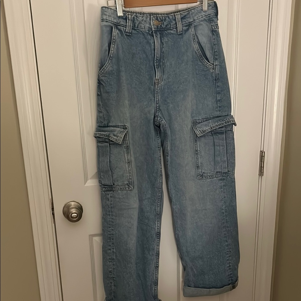 Light Blue Cargo Jeans